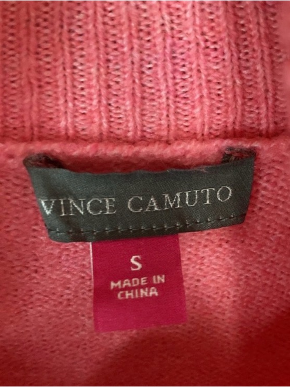 Vince Camuto Coral Pink Turtleneck Sweater, Women’s Size Small Super Soft - Picture 8 of 10